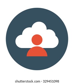 
Public Account Colored Vector Illustration
