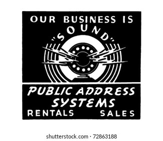 Public Address System - Retro Ad Art Banner