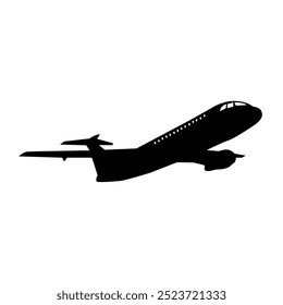 public air plane transportation silhouette