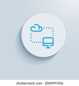 Public API Or Private Cloud Icon