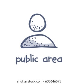 public area doodle icon