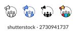Public Awareness icon set multiple style collection
