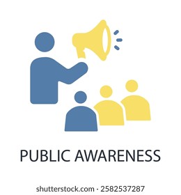 public awareness icon. vector.Editable stroke.linear style sign for use web design,logo.Symbol illustration.