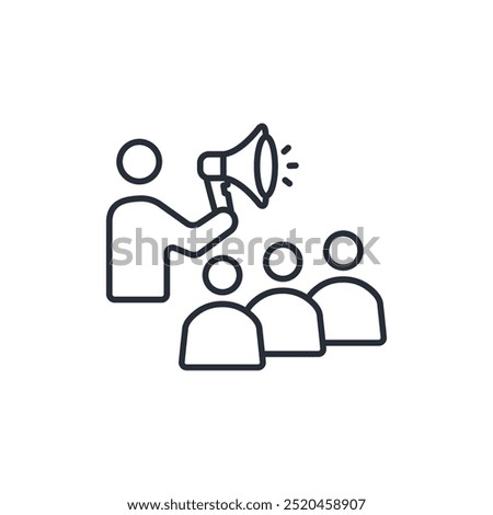 public awareness icon. vector.Editable stroke.linear style sign for use web design,logo.Symbol illustration.