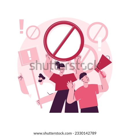 Public backlash abstract concept vector illustration. Public reaction, bias and discrimination, minority rights, group protest, social media, sexual harassment, people outrage abstract metaphor.