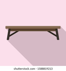 Public bench icon. Flat illustration of public bench vector icon for web design