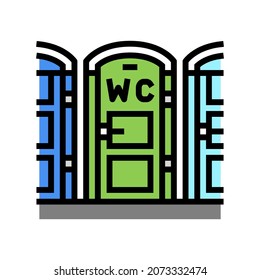 public bio toilet color icon vector. public bio toilet sign. isolated symbol illustration