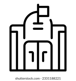 Public building icon outline vector. School science. Business social