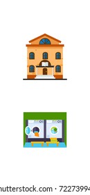 Public building icon set