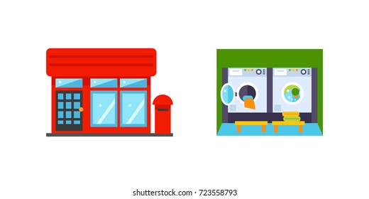 Public building icon set