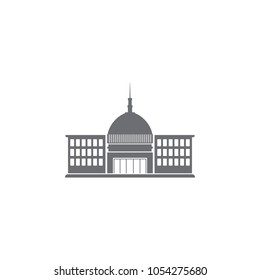 Public Building Icon. Simple Element Illustration. Public Building Symbol Design Template. Can Be Used For Web And Mobile On White Background