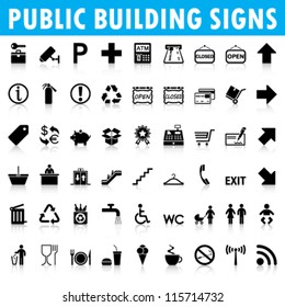 Public Building Signs Vector