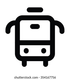 Public Bus Bold Line Vector Icon 