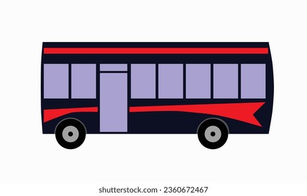 Public Bus Design, Vector Bus Icon, Public Transport