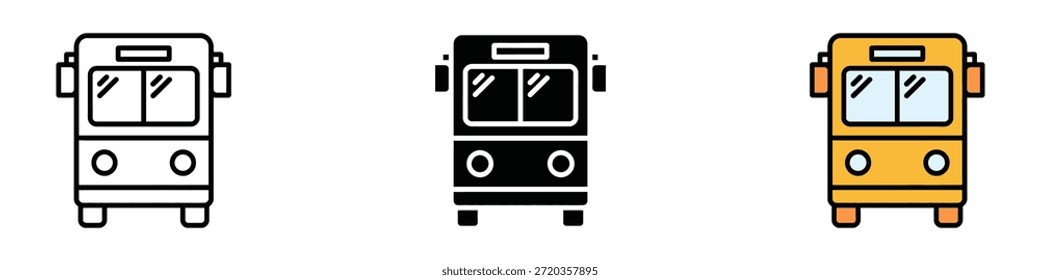 Public Bus icon vetor. símbolo de transporte público. ilustração vetorial.