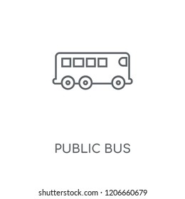 Public Bus linear icon. Public Bus concept stroke symbol design. Thin graphic elements vector illustration, outline pattern on a white background, eps 10.