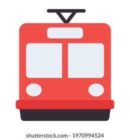 Public bus vector icon in doodle design