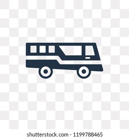 Public bus vector icon isolated on transparent background, Public bus transparency concept can be used web and mobile