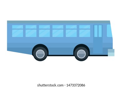 Public bus vehicle sideview cartoon vector illustration graphic design.