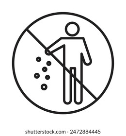 Public Cleanliness Do Not Litter Sign for Environmental Protection