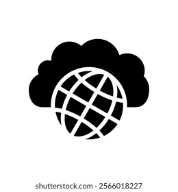 public cloud computing glyph icon vector. public cloud computing sign. isolated symbol illustration