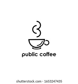 Public Coffee Logo Simple and Templates