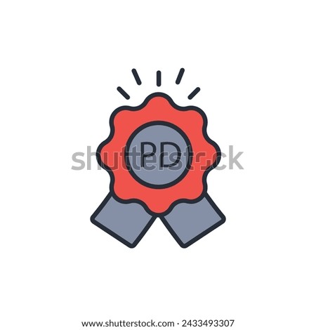 Public domain icon. vector.Editable stroke.linear style sign for use web design,logo.Symbol illustration.