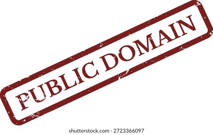 Public Domain Rubber Stamp Vetor - Red Grunge Copyright Rótulo gratuito