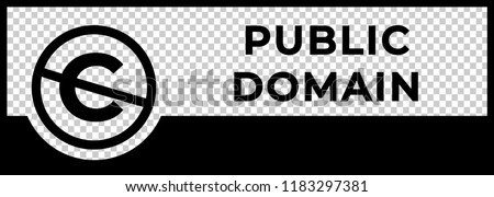 Public domain sign with crossed out C letter icon