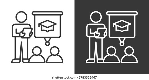 Public Education Icon Set Vector Collection Isolated In Black And White