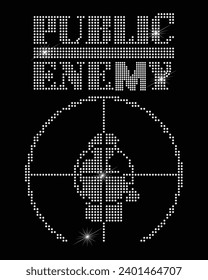 Public Enemy  Rhinestone t-shirt design