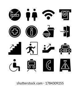 Public Facilities, Public navigation icon set