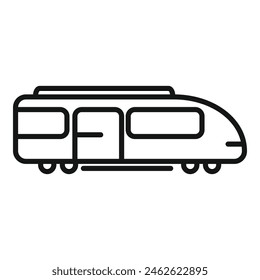 Public fast train icon outline vector. High speed. Passenger transport