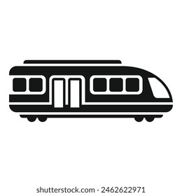 Public fast train icon simple vector. High speed. Passenger transport