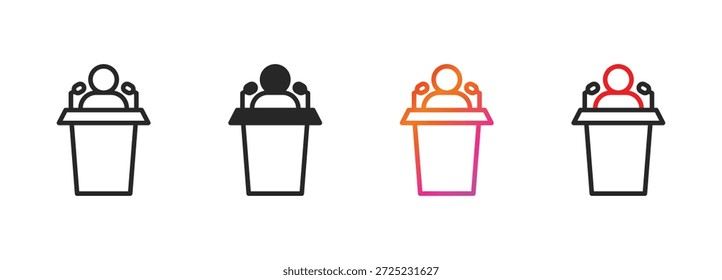 public figure icon collection with multiple styles
