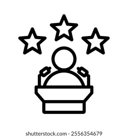Public Figure icon line vector illustration on white background.