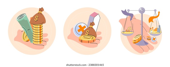 Public finance vector illustration. Funding allocation involves analyzing and managing available resources Concepts in public finance interconnect realms finance and economy Transparent accounting