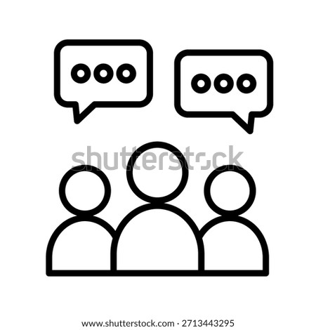 Public Forum Outline Icon Vector Illustration