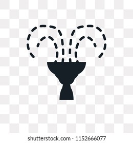 Public fountain vector icon isolated on transparent background, Public fountain logo concept