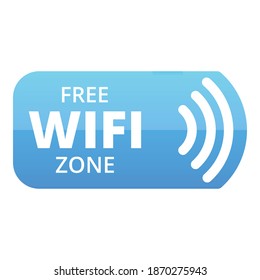 Public free wifi zone icon. Cartoon of public free wifi zone vector icon for web design isolated on white background