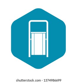 Public garbage bin icon. Simple illustration of public garbage bin vector icon for web