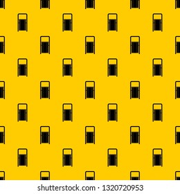 Public garbage bin pattern seamless vector repeat geometric yellow for any design