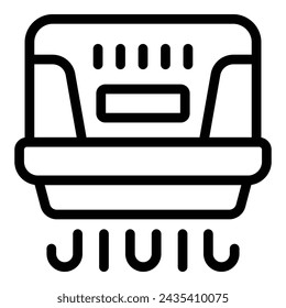 Public hand dryer icon outline vector. Electric drier machine. Heating airflow apparatus