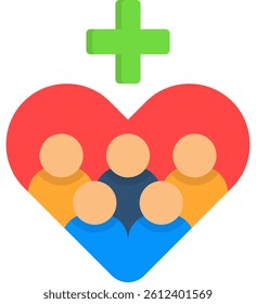 Public Health Icon Flat Vector Illustration