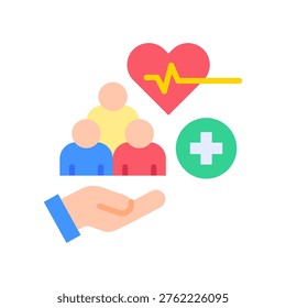 Public Health Icon Flat Vector Illustration