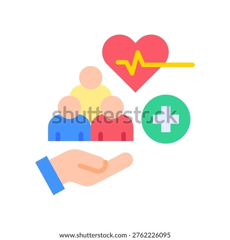 Public Health Icon Flat Vector Illustration