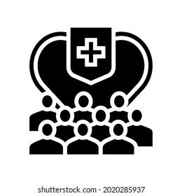 Public Health And Safety Glyph Icon Vector. Public Health And Safety Sign. Isolated Contour Symbol Black Illustration