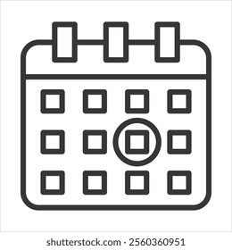 Public Holiday Outline Icon Vector Illustration