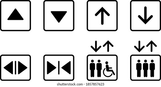 Public icon of Elevator and button set