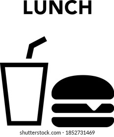 Public icon of Hamburger and drink lunch